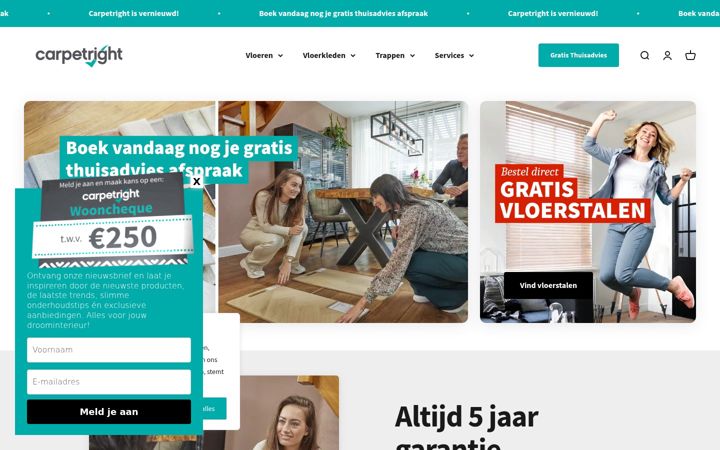 Screenshot of carpetright.nl
