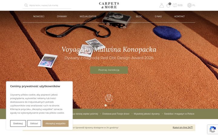 Screenshot of carpetsandmore.pl