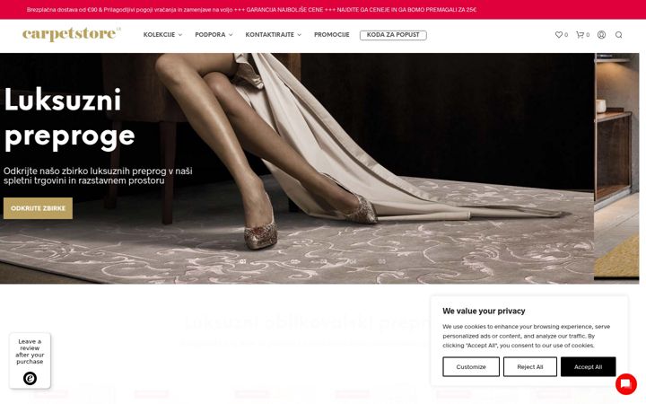 Screenshot of carpetstorelx.si