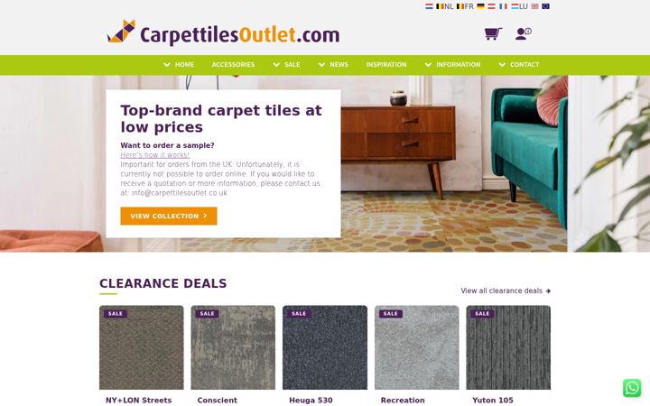 Screenshot of carpettilesoutlet.com
