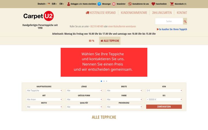 Screenshot of carpetu2.de