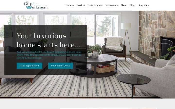 Screenshot of carpetworkroom.com