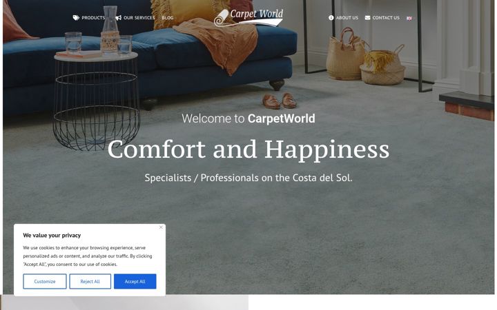 Screenshot of carpetworld.es