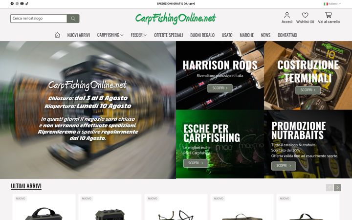 Screenshot of carpfishingonline.it