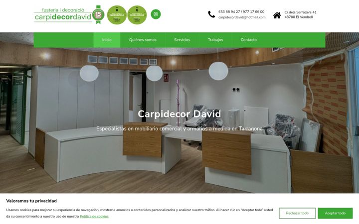 Captura de ecrã de carpidecordavid.es