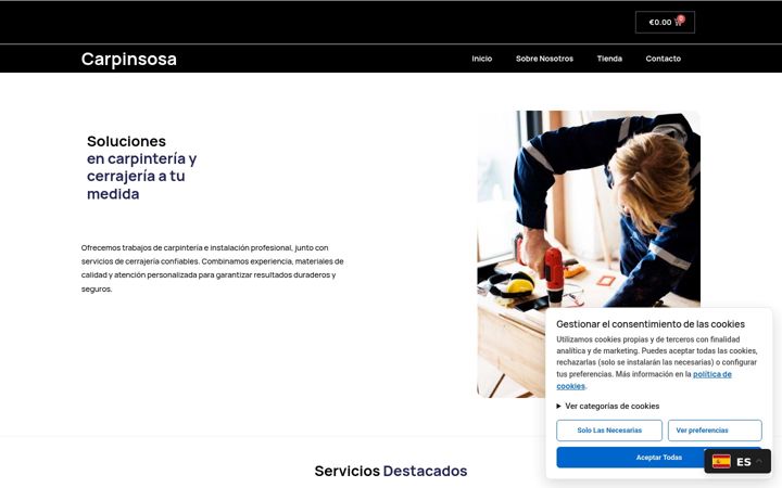 Screenshot of carpinsosa.com