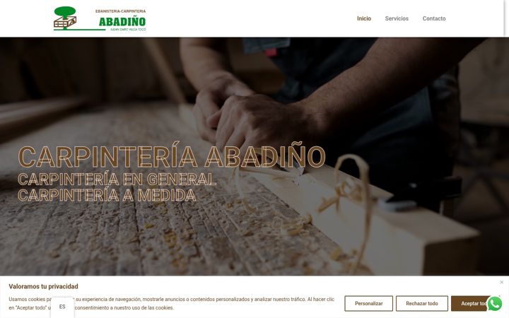 Screenshot of carpinteriaabadino.com