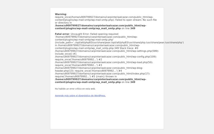 Screenshot of carpinteriaalcazar.com