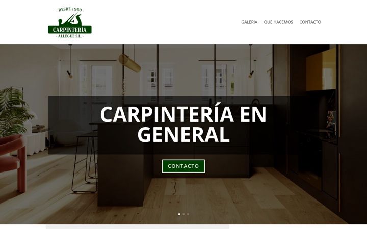 Captura de ecrã de carpinteriaallegue.es