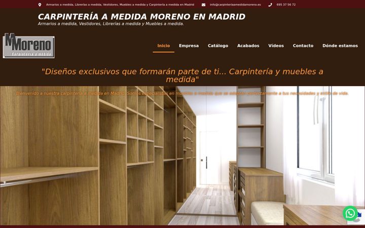 Captura de ecrã de carpinteriaamedidamoreno.es