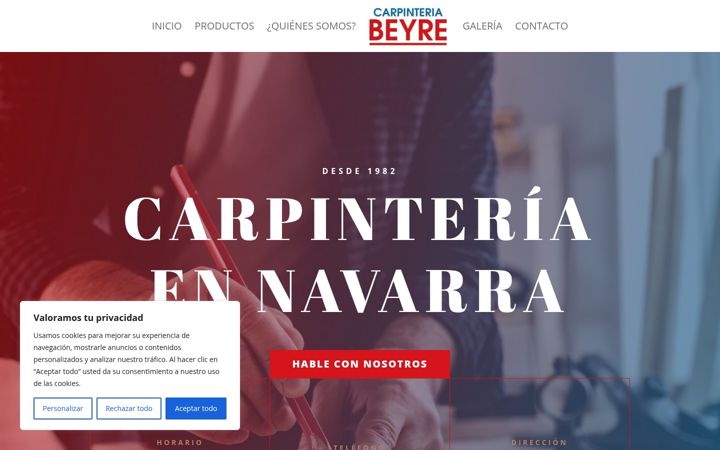 Screenshot of carpinteriabeyre.net