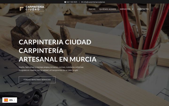 Skjermbilde av carpinteriaciudad.es