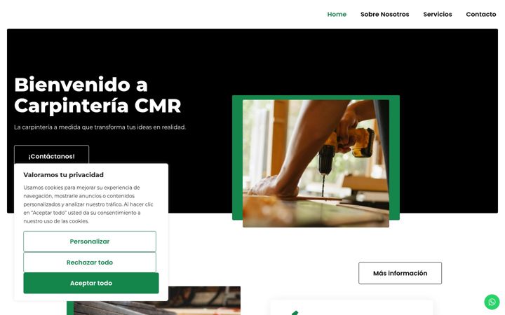 Screenshot of carpinteriacmr.com