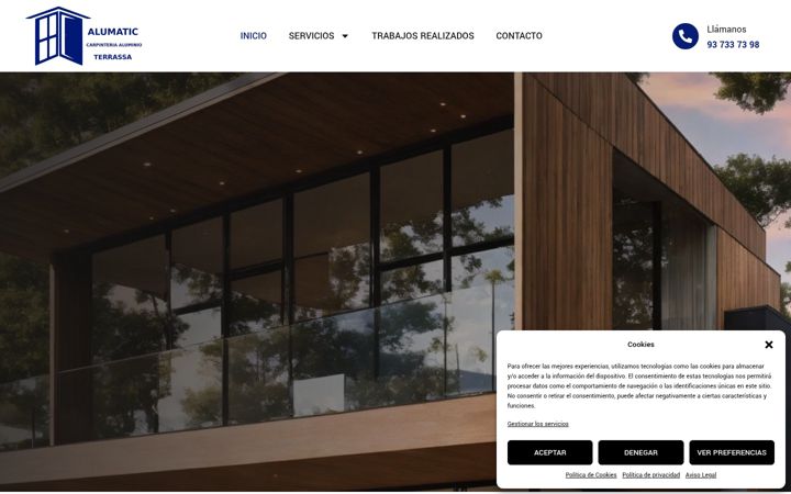 Skjermbilde av carpinteriadealuminioterrassa.es