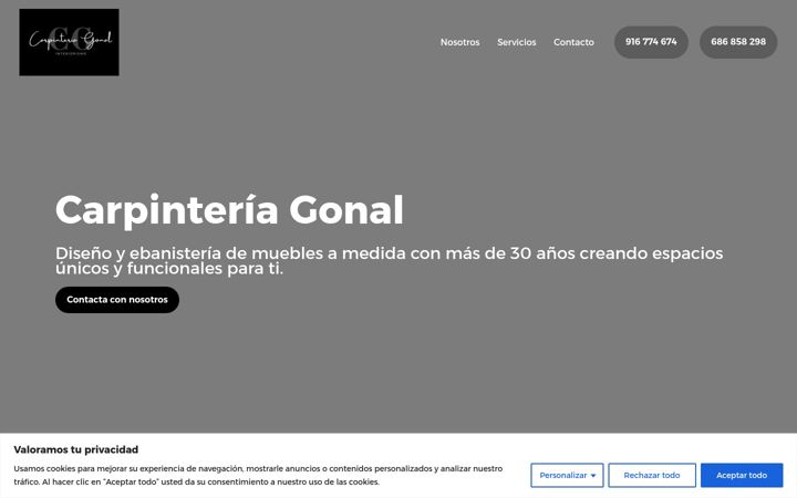 Screenshot of carpinteriagonal.com