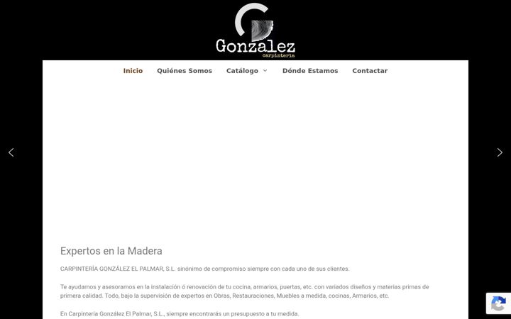 Screenshot of carpinteriagonzalezelpalmar.com
