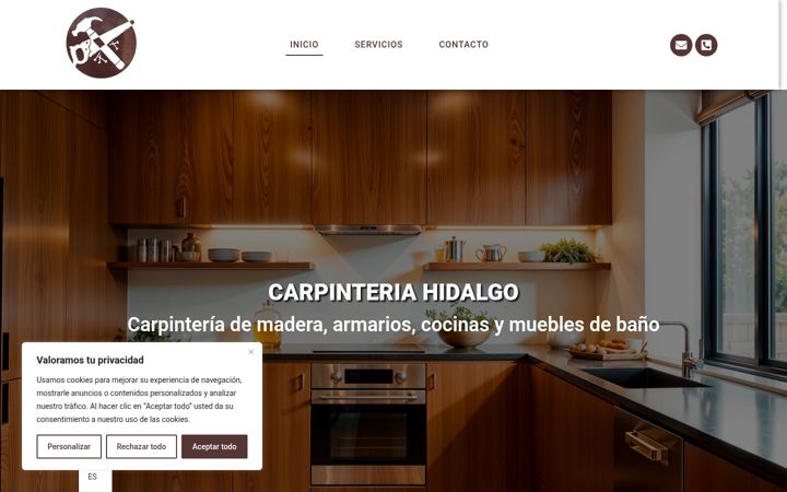 Screenshot of carpinteriahidalgo.com