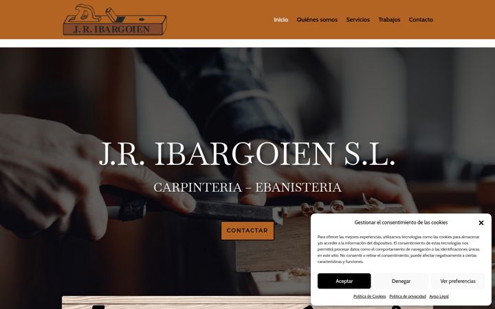 Screenshot of carpinteriaibargoien.com