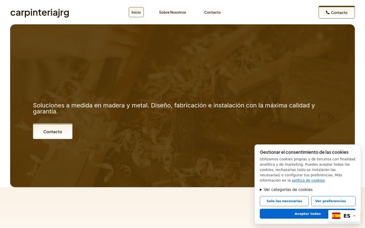 Screenshot of carpinteriajrg.com
