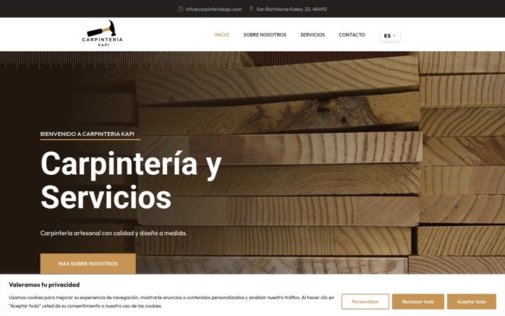 Screenshot of carpinteriakapi.com