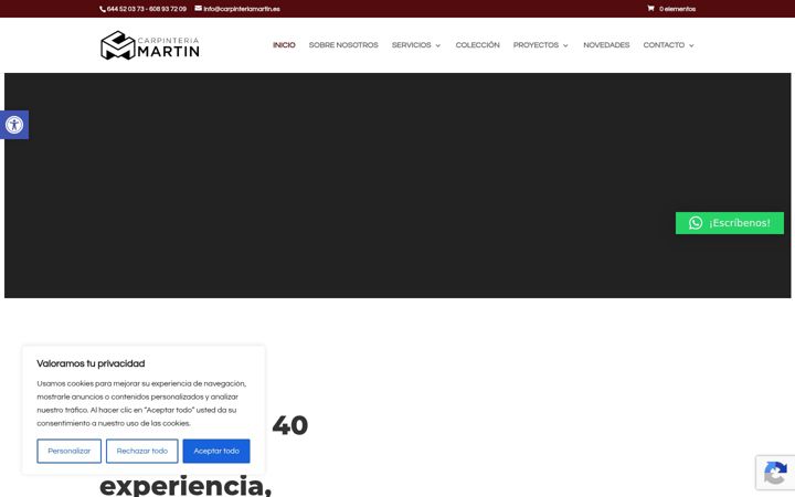 Ekrānuzņēmums no carpinteriamartin.es