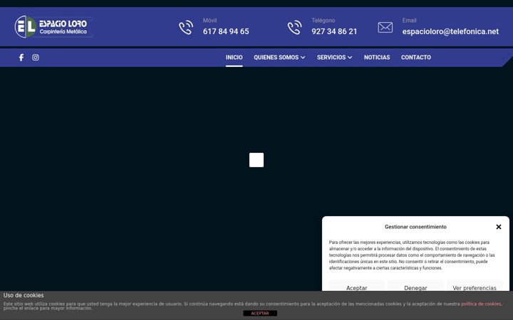 Screenshot of carpinteriametalicaespacioloro.com