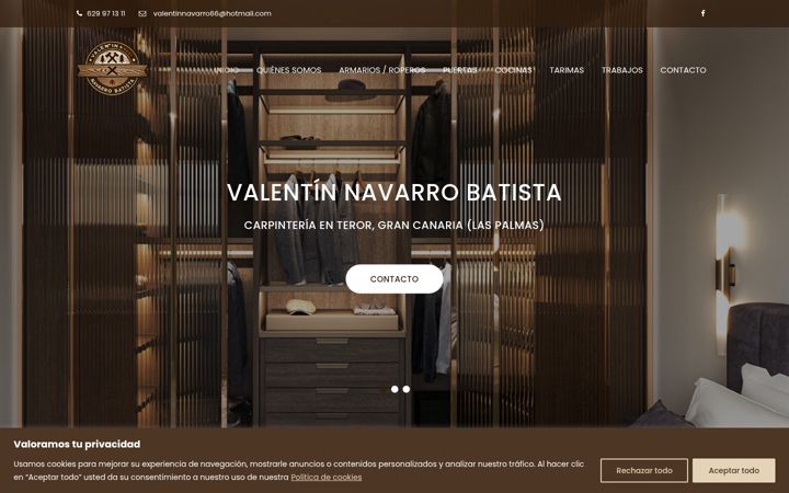 Screenshot of carpinterianavarro.com