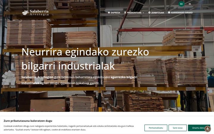 Screenshot of carpinteriasalaberria.com