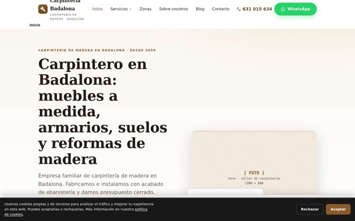 Screenshot of carpintero-badalona.es