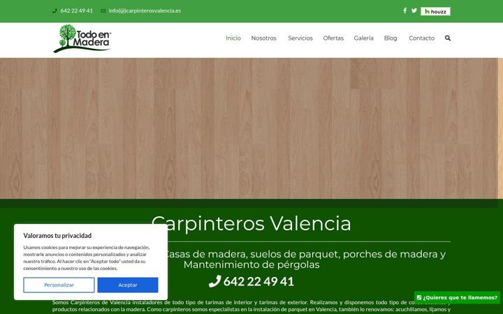 Ekrānuzņēmums no carpinterosvalencia.es
