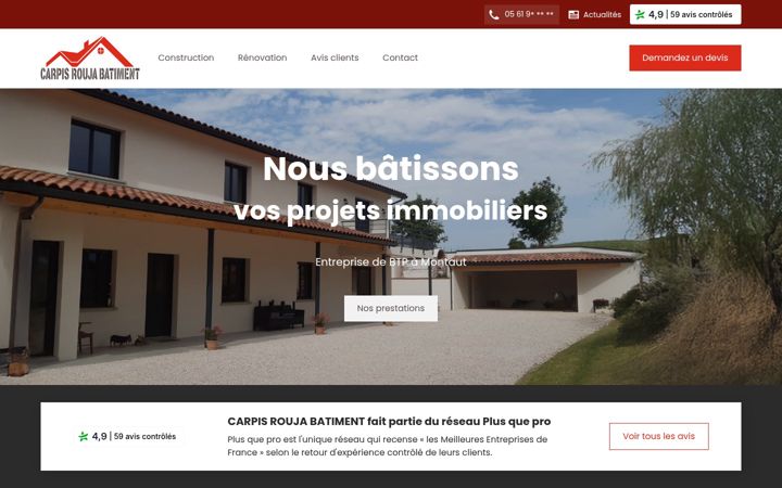 Screenshot of carpisrouja-construction.fr