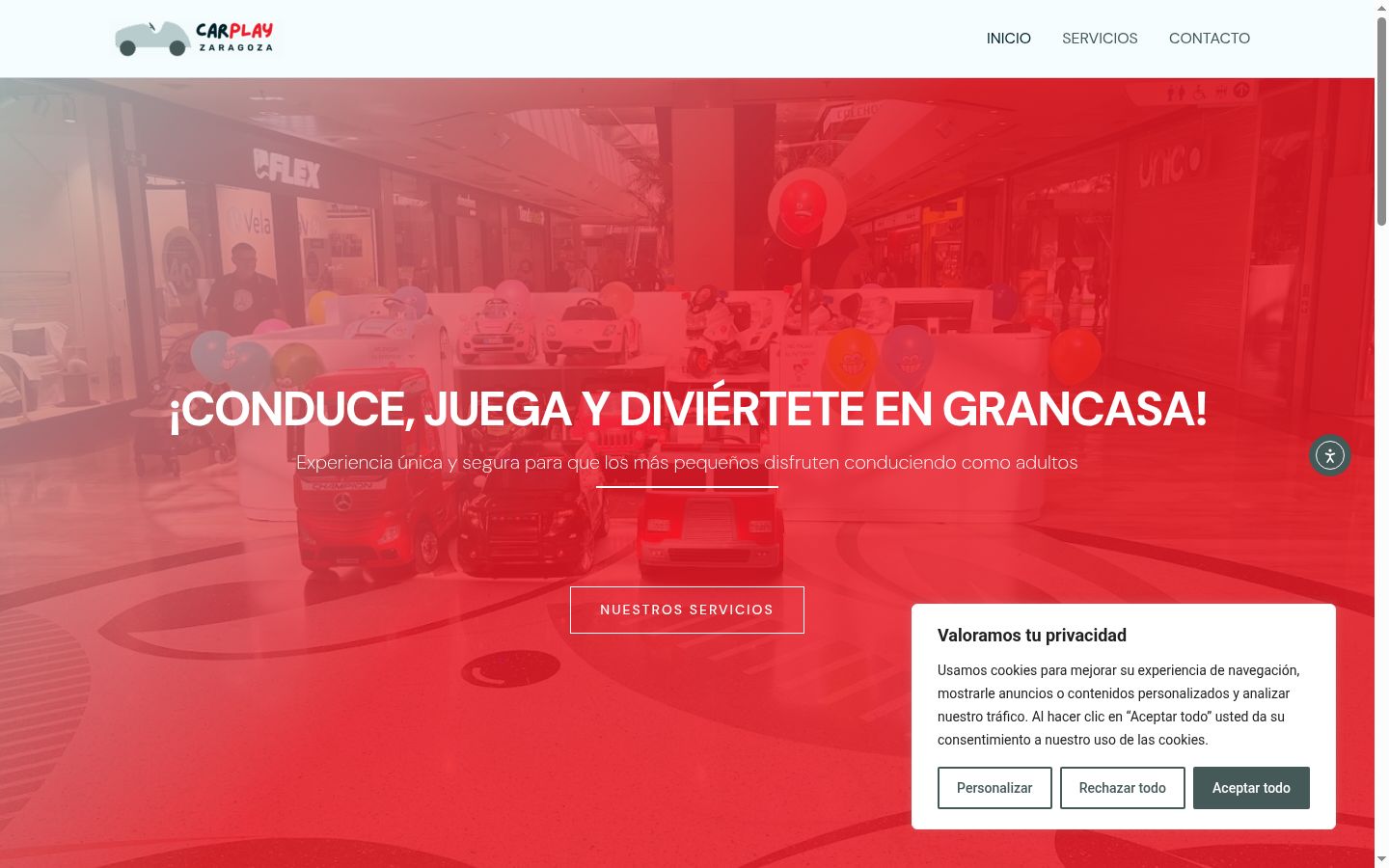 Screenshot del banner di consenso mostrato prima di qualsiasi interazione