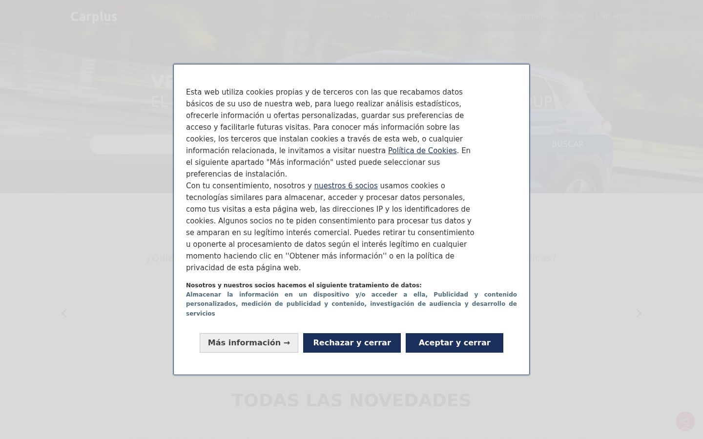 Screenshot tal-banner tal-kunsens muri qabel kwalunkwe interazzjoni