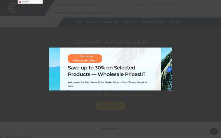 Screenshot of carpointautosglobal.com