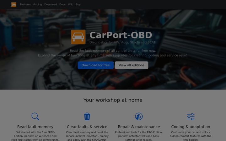Screenshot of carport-diagnostics.com