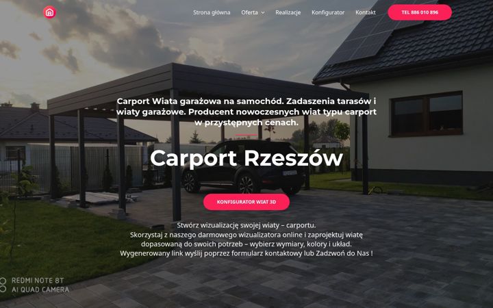 Captură de ecran a carport.rzeszow.pl