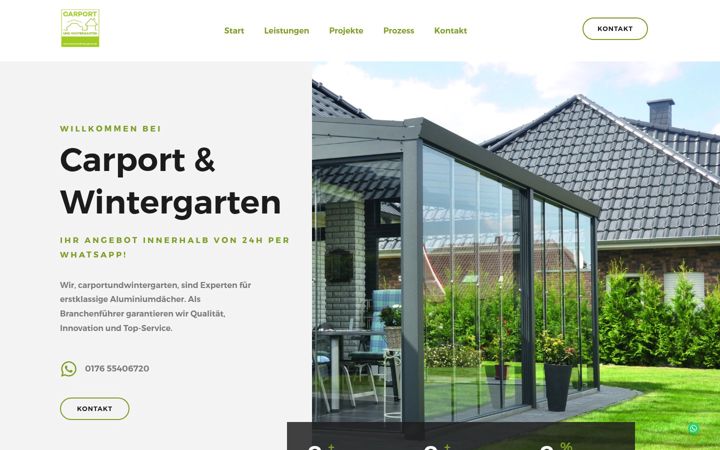 Screenshot of carportundwintergarten.de