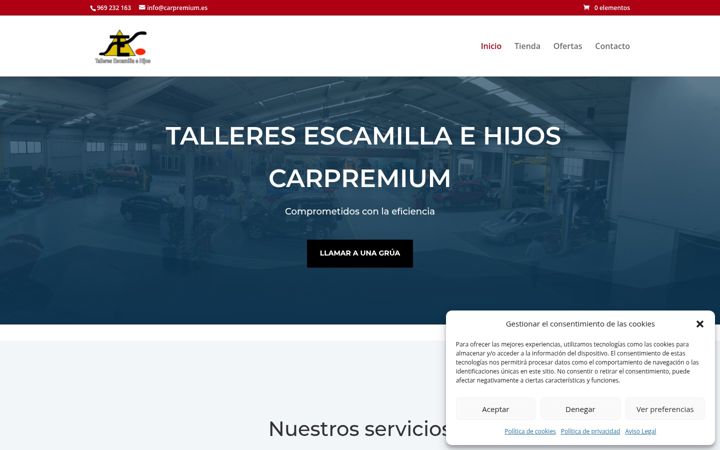 Ekrānuzņēmums no carpremium.es