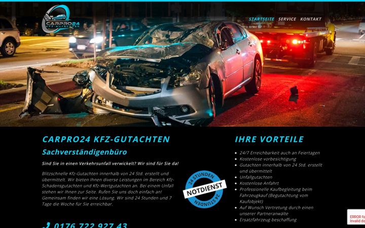 Captură de ecran a carpro-24.de