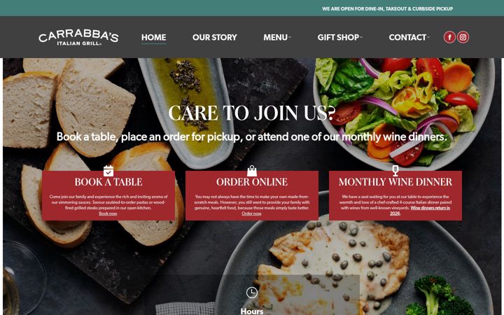 Screenshot of carrabbasatlanticcanada.com