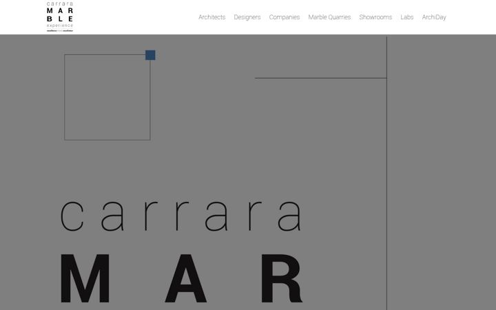Screenshot of carraramarbleexperience.com