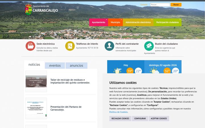 Ekrānuzņēmums no carrascalejo.es