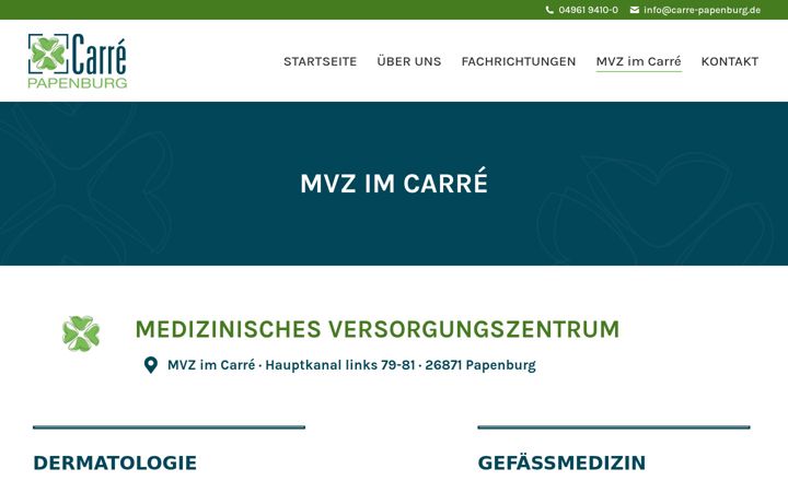 Screenshot of carre-mvz.de