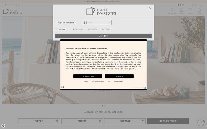 Screenshot of carredartistes.com