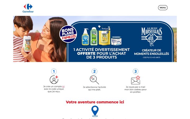 Screenshot of carrefour-activites-divertissement.com