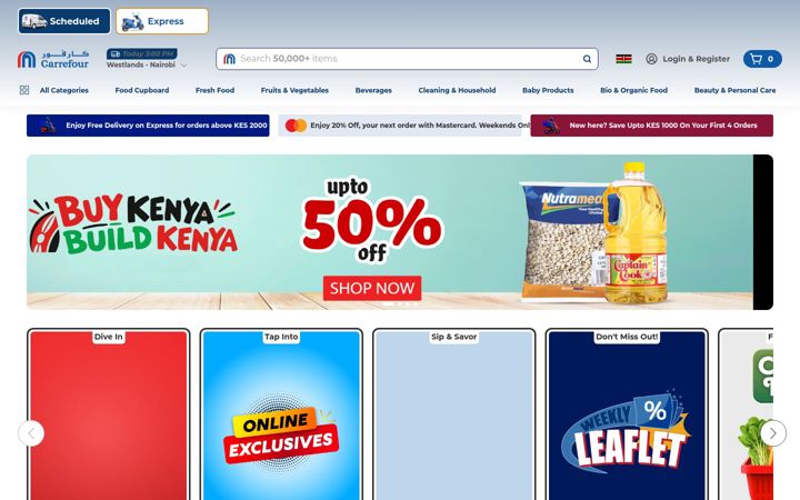 Screenshot of carrefour.ke