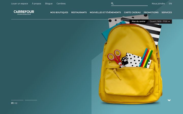 Screenshot of carrefourcharlesbourg.com