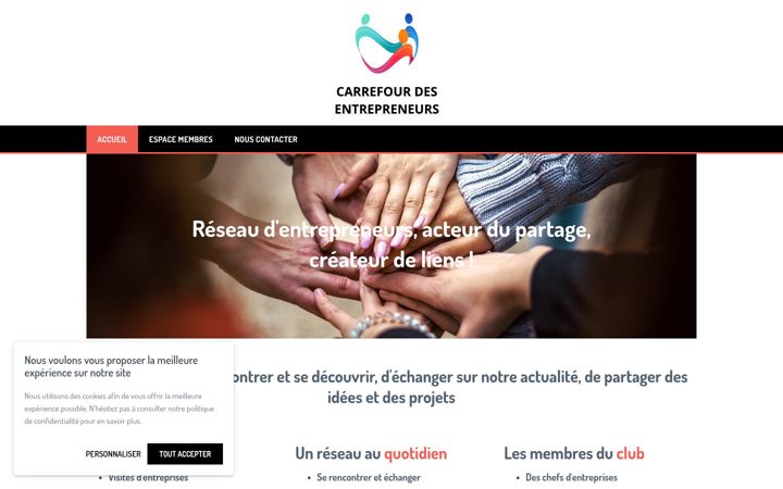 Screenshot του carrefourdesentrepreneurs.fr