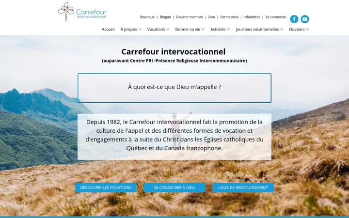 Capture d'écran de carrefourintervocationnel.ca