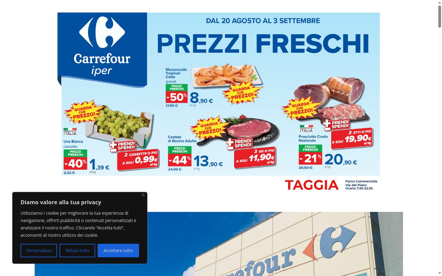 Snímka obrazovky banera súhlasu zobrazeného pred akoukoľvek interakciou